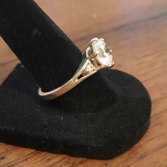 Sterling QVC DQ CZ 3ct Diamonique Solitaire Ring - Picture 9 of 9